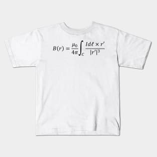 Biot Savart Equation - Useful Formula For Calculating The Magnetic Field Kids T-Shirt